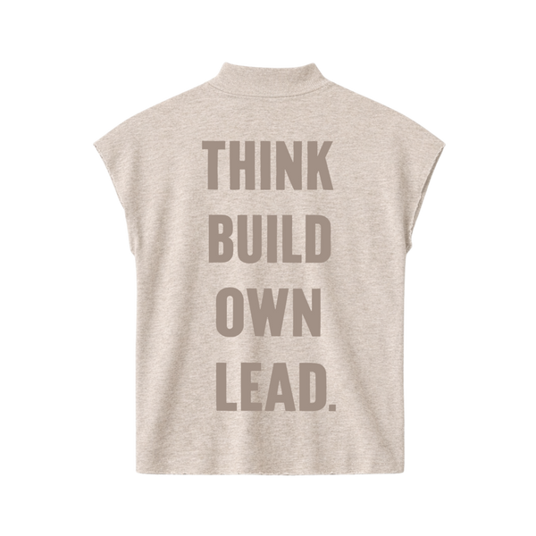 Peace God Sleeveless Mock Neck